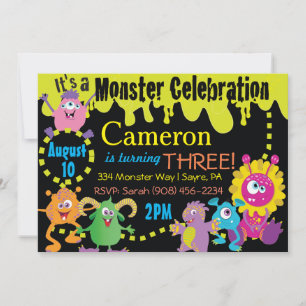 Invitación a la celebración de los monstruos