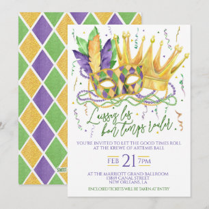 Invitación a la Celebración de Mardi Gras