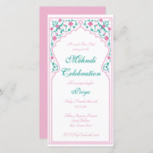 Invitación a la celebración de Mehndi