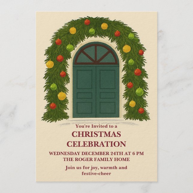 Invitación a la Celebración de Navidad (Anverso)