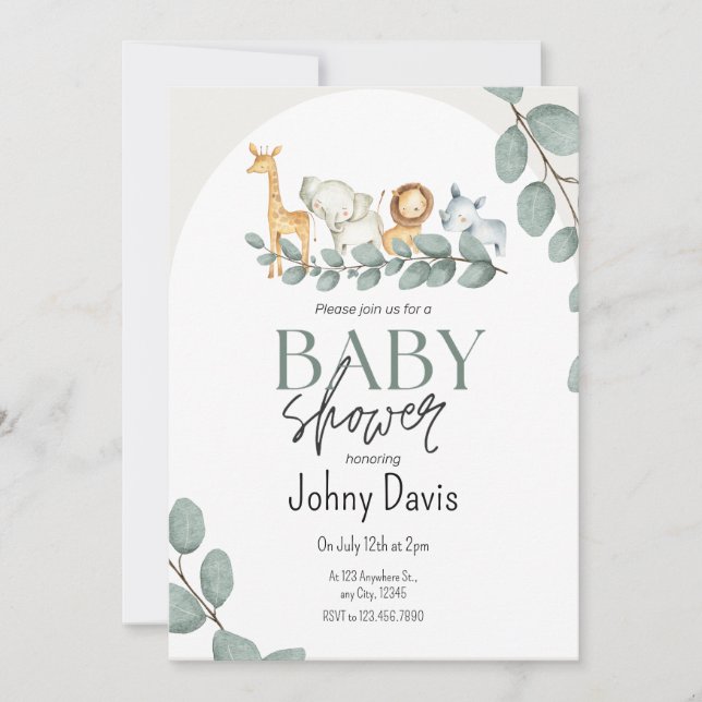 Invitación a la celebración de personalizado Baby  (Anverso)