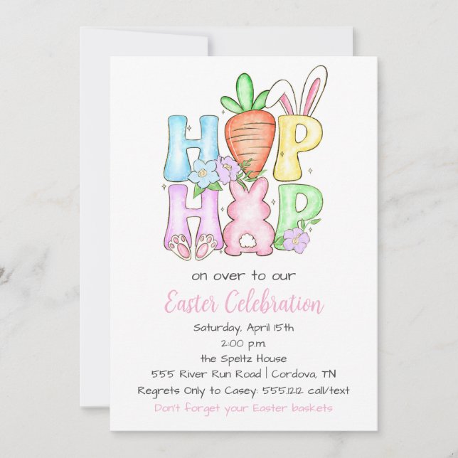 Invitación a la celebración de Semana Santa (Anverso)