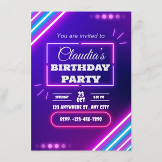 Invitación a la celebración de un cumpleaños moder