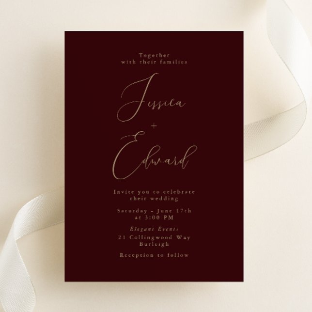 Invitación a la celebración de una boda de oro (Subido por el creador)