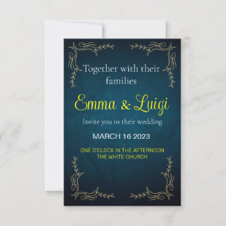 Invitación a la celebración de una boda de oro y e
