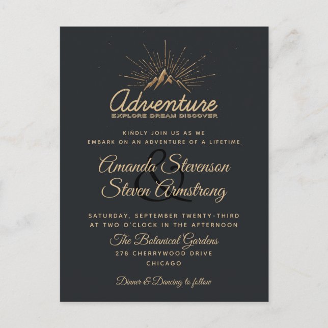 Invitación a la celebración de una boda rústica en (Anverso)