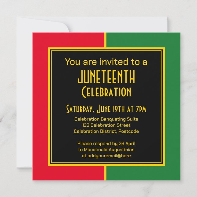 Invitación a la celebración del 10º de junio (Anverso)