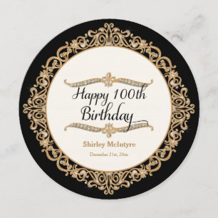 Invitación a la celebración del 100 feliz cumpleañ