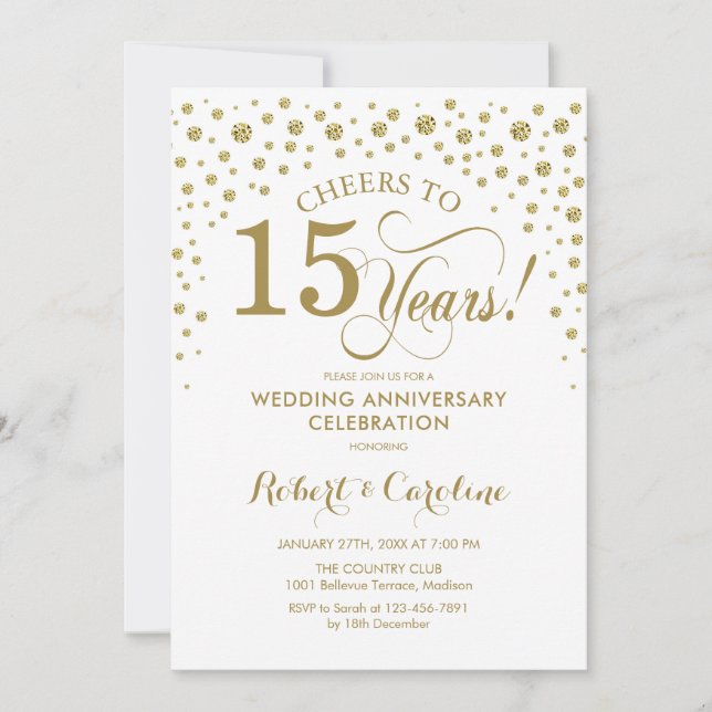 Invitación a la celebración del 15º aniversario de (Anverso)