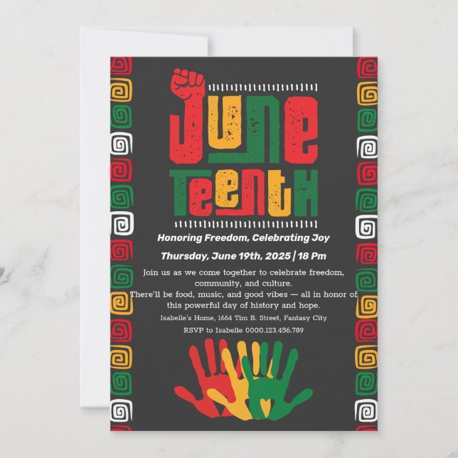 Invitación a la celebración del 19 de junio - Libe (Anverso)