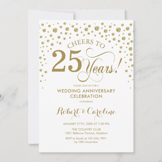 Invitación a la celebración del 25º aniversario de (Anverso)