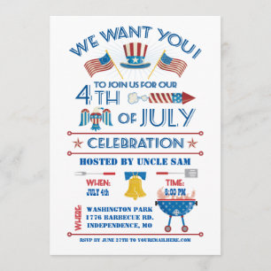 Invitación a la celebración del 4 de julio