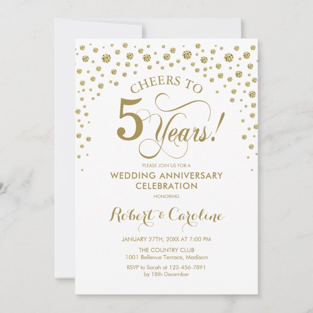 Invitación a la celebración del 5º aniversario de  (Anverso)