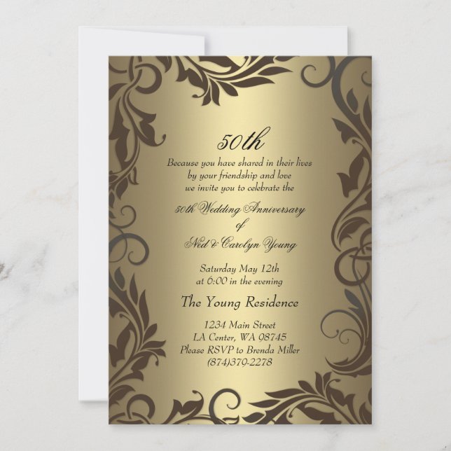 Invitación a la celebración del 50º aniversario de (Anverso)