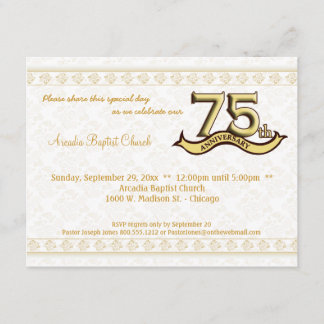 Invitación a la celebración del 75 aniversario de