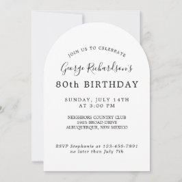 Invitación a la Celebración del 80 Cumpleaños
