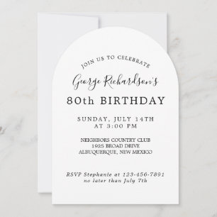 Invitación a la Celebración del 80 Cumpleaños
