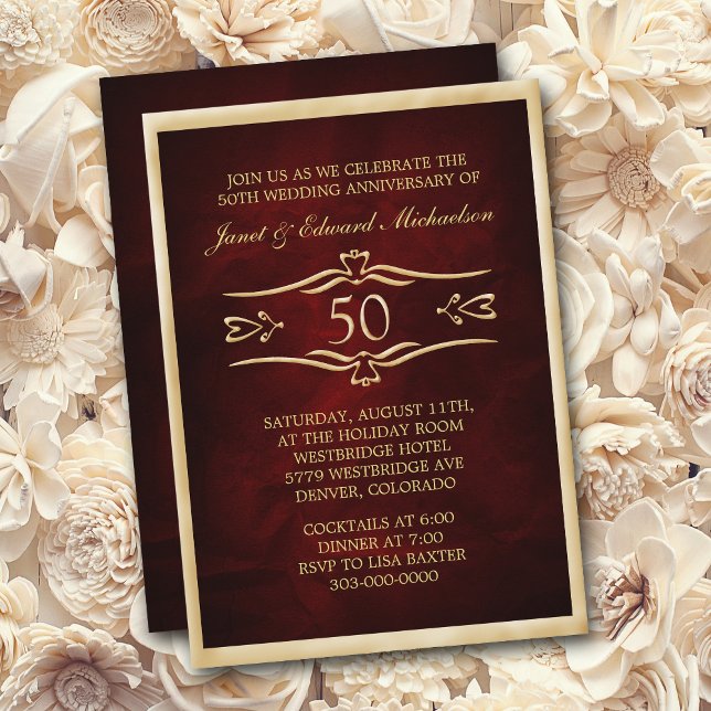 Invitación a la celebración del Aniversario Dorado (Subido por el creador)
