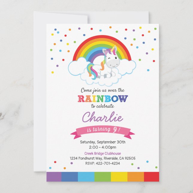 Invitación a la celebración del arco iris (Anverso)