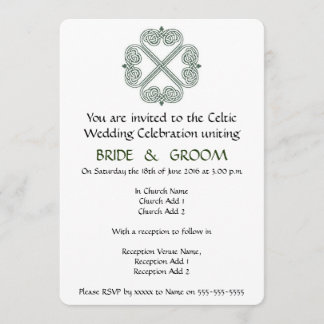 Invitación a la celebración del Boda celta