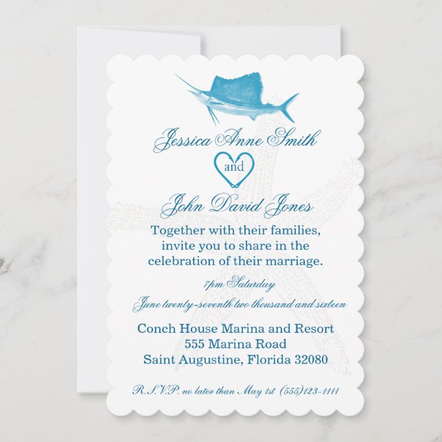 Invitación a la celebración del Boda de marineros (Anverso)