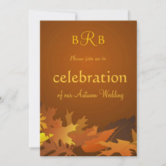 Invitación a la celebración del Boda de otoño - Pe