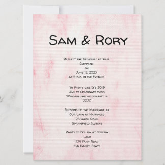 Invitación a la celebración del Boda de Sencillo P