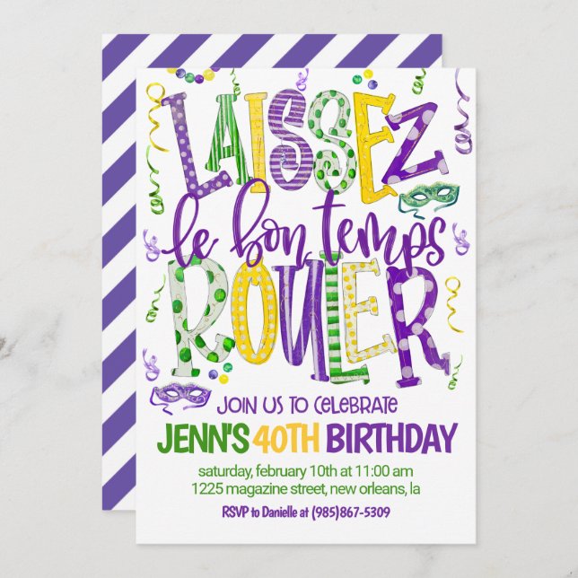 Invitación a la Celebración del Carnaval (Anverso / Reverso)