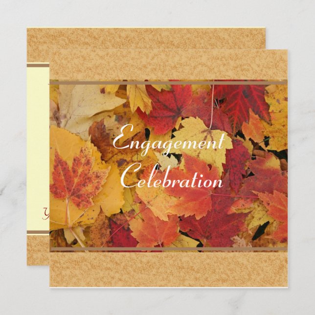 Invitación a la celebración del compromiso de otoñ (Anverso / Reverso)