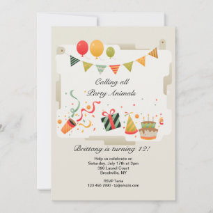 Invitación a la celebración del cumpleaños