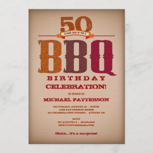 Invitación a la celebración del cumpleaños BBQ