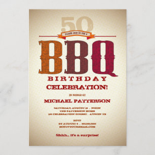 Invitación a la celebración del cumpleaños BBQ