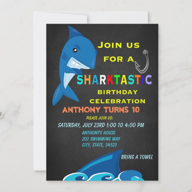Invitación a la celebración del cumpleaños de Shar (Anverso)