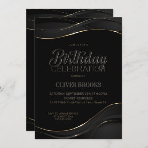 Invitación a la celebración del cumpleaños del oro