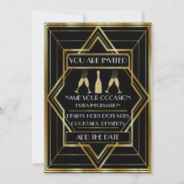 Invitación a la celebración del Deco Champagne