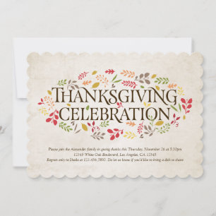 Invitación a la celebración del Día de Acción de G