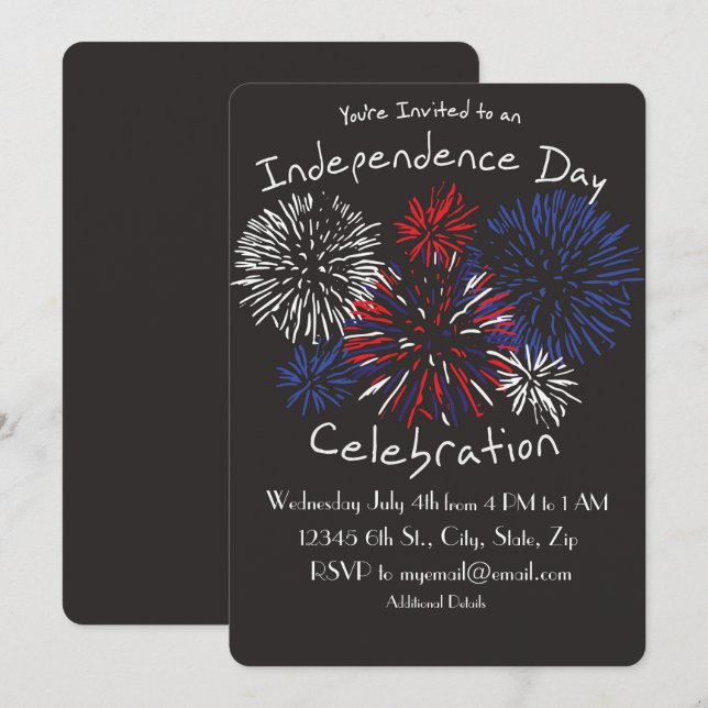 Invitación a la celebración del Día de la Independ (Anverso / Reverso)