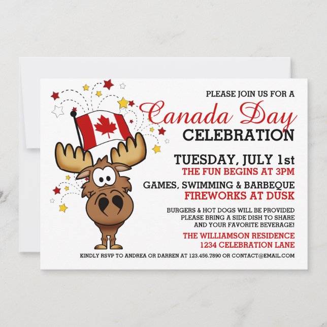 Invitación a la celebración del Día del Canadá (Anverso)