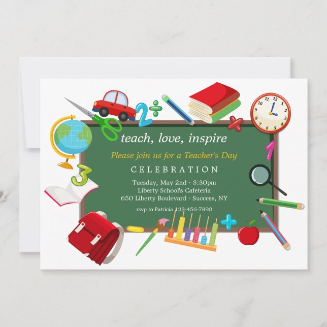 Invitación a la celebración del Día del Profesor (Anverso)