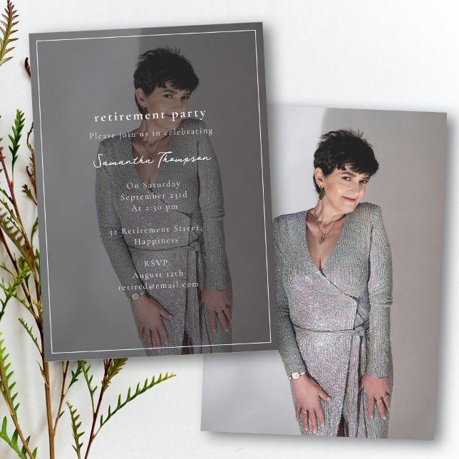 Invitación a la celebración del Fiesta personaliza (Custom Photo Retirement Party Celebration Invitati Invitation)