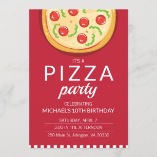 Invitación a la celebración del Fiesta Pizza