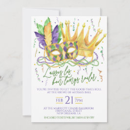 Invitación a la celebración del Mardi Gras