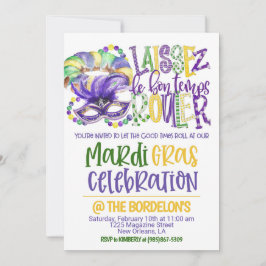 Invitación a la Celebración del Mardi Gras