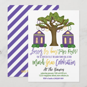 Invitación a la celebración del Mardi Gras