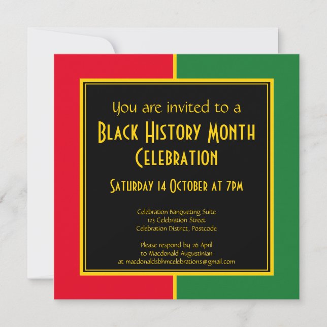 Invitación a la celebración del MES de HISTORIA NE (Anverso)