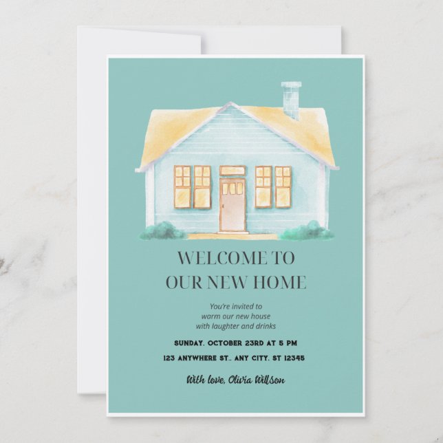 Invitación a la celebración del nuevo hogar (Anverso)