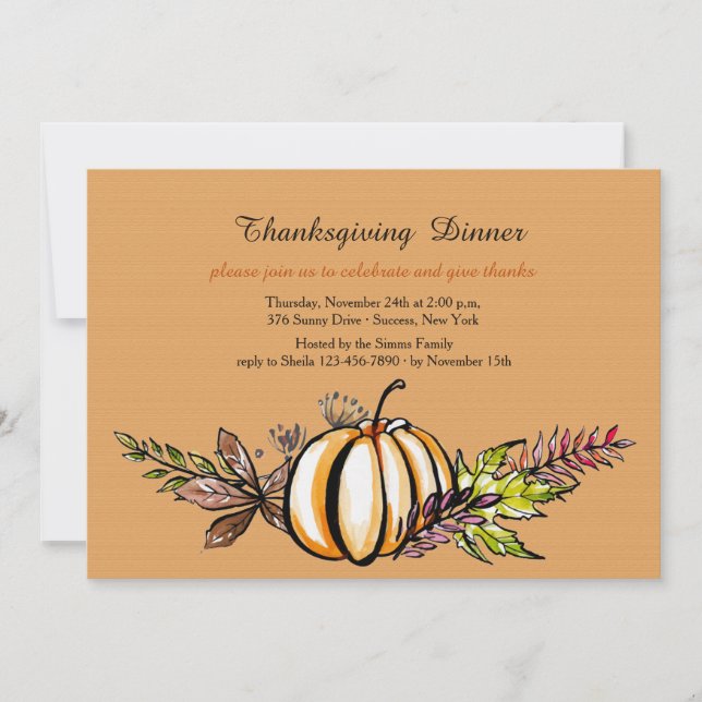 Invitación a la celebración del otoño (Anverso)