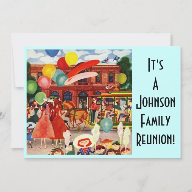 Invitación a la celebración del Parque Reunión de  (Anverso)