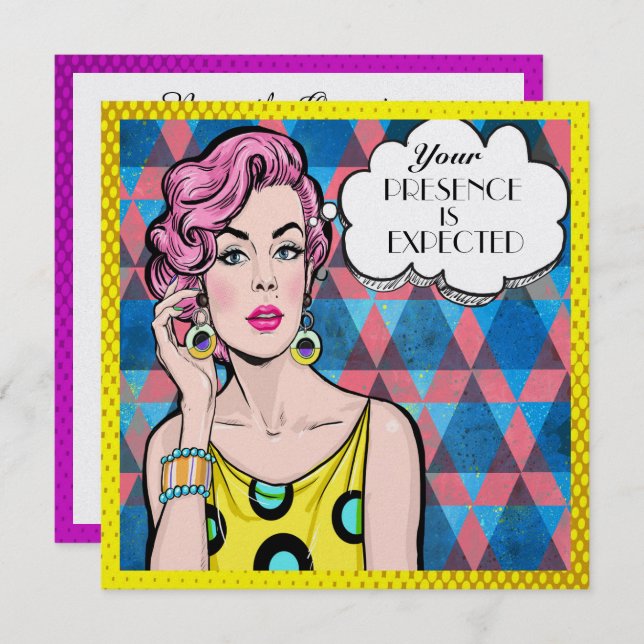 Invitación a la celebración del Pop Art (Anverso / Reverso)