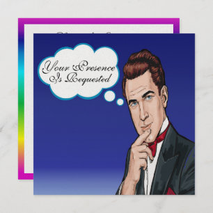 Invitación a la celebración formal de Pop Art Man